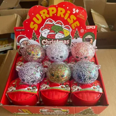 Christmas Reindeer Dumplings Party Game Supplies Mystery Box Santa Claus and Christmas Tree Toys Snowman Squishy Toys
