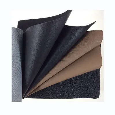 Black Elastic Stretch Faux Leather, Upholstery Soft Back Leather, Litchi Synthetic Leather