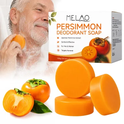 Wholesale Private Label Japanese Persimmon Soap for Age Related Odor Defense Daily Skin Surface Cleansing Bar Soap