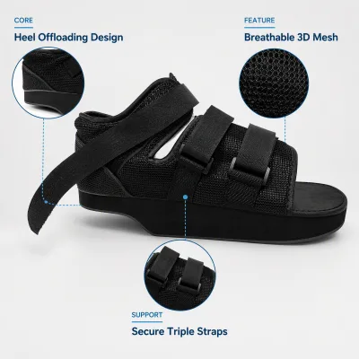 Ultra-Light Breathable Summer Post-Surgery Shoe - Mesh Upper Heel Protector for Enhanced Airflow