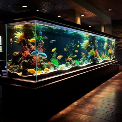 Big Aquarium Fish tank Exclusive Hundred Gallon Water Fish tank Crystal Aquarium tank Wholesale Fish Pond Aquarium