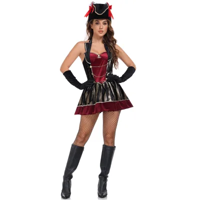 S XL Women Sexy Pirate Cosplay Costume Halloween Party Female Pirate Performance Outfit