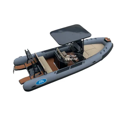 Hedia Luxury 21ft Aluminum V-Bottom Center Console Fishing Boat T-top Outboard Engine Optional Eva Trailer for River