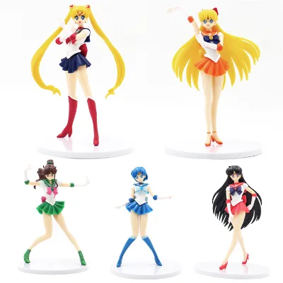 Sailor Moon Cartoon PVC Anime Action Figures Set of 5 Chiba Mamoru Chibiusa Kino Makoto More!