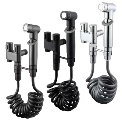 Manufacturer Wholesale Modern One-In-Two High Pressure Boost Toilet Bidet Companion Companion Flush Spray Gun Faucet for