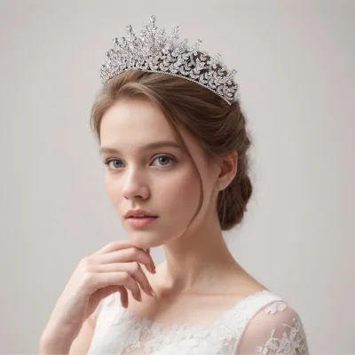 Vintage Bridal Tall Pageant Tiara Crown for Wedding Hair Accessories Happy Birthday