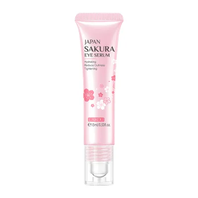 Beauty Products Skincare Brighten Skin Tones Fade Dark Circles Tightening Anti Wrinkle Sakura Roller Eye Serum