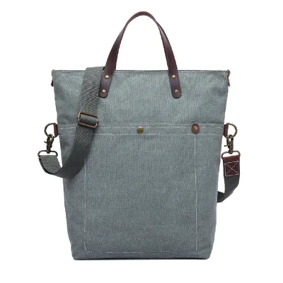 Custom Handmade Vintage Fashion Designer Luxury Zipper Crossbody Cotton Canvas Ladies Women's Tote Bags Handbag With Logo