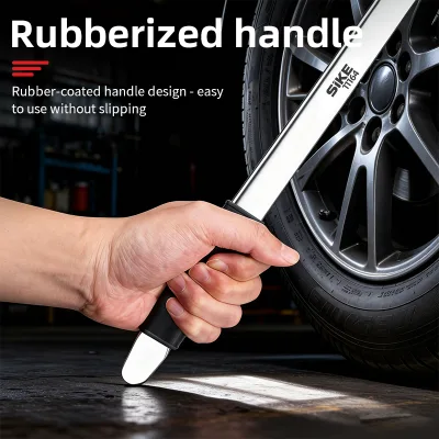 Multifunctional Hand Tool Tire Changing Lever Sturdy Alloy Steel Pry Bar,Ergonomic Grip Manual Tool for Vehicle Tire Disassembly