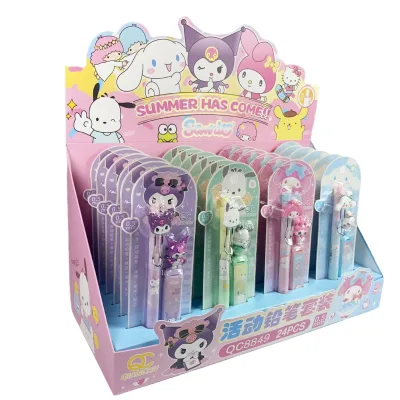 Cartoon Automatic Pencil Set Cute Plastic Activity Pencil Students High Color Value 0.5mm Lead Writing