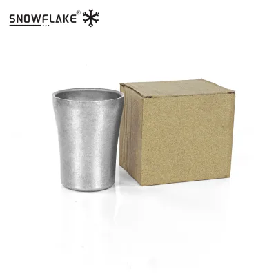 Snowflake Drinking Cups Metal Drinking Glasses Picnic Cups Stainless Steel Minimalist Camping Cup Beer Mugs