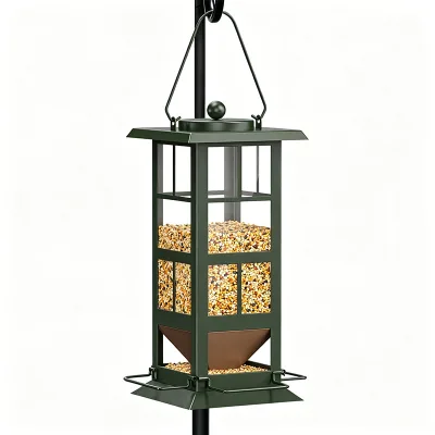 Wholesale Outdoor Hanging Bird Feeder for Squirrel Prevention Rainproof Water Large Capacity Metal Wild Bird Feeder
