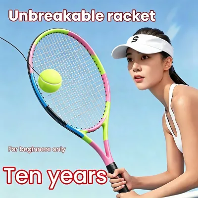 Wholesale Supply Portable Carbon Shock Absorbing Waterproof Non-Slip Unstrung Tennis Racket Standard 27in for Outdoor Sports