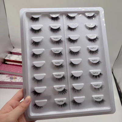 Natural Half Accent Lash Corner Faux Mink Wispy Light Volume Eyelash 16 Pair Mixed Bulk in Customized Packaging Lashbox