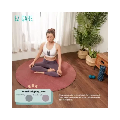 Meditation Cushion 120cm Diameter Dual Color Grey & Purple Round Shape PER Material for People & Pet