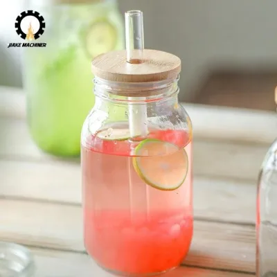 10mm Coffee Glass Lid and Straw Sublimation Glass Cups with Straw Premium Glass Straws for Beverages