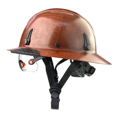 High-Strength Fiberglass Safety Helmet ANSI-Certified Lightweight Impact-Resistant for Construction Sites 6 Suspension Points