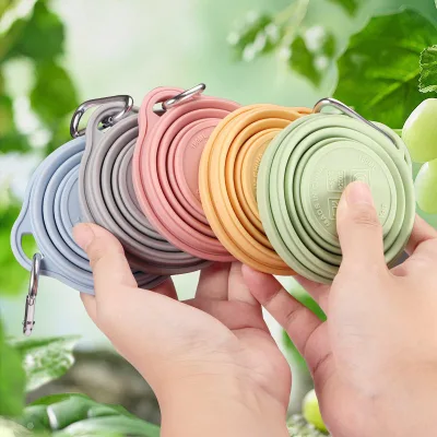 Food-grade Silicone Folding Cup Portable Outdoor Travel Eco-friendly Water Bottle Collapsible Mouthwash Cup Modern Minimalist