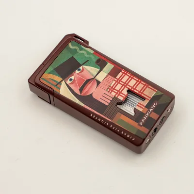 Two in One Small Travel Tobacco Pipe Torch Lighter Soft Flame Butane Refillable Pipe Lighter