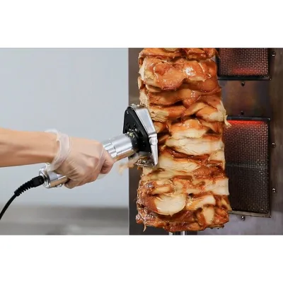 CE Barbecue Electric Shawarma Knife Machine Cut Meat Shawarma Cutting Machine Automatic Robot Hand Kebab Slicer Shawerma Cutter
