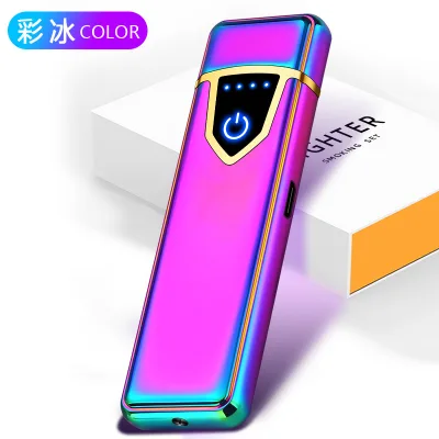 Outdoor Metal Square Modern Electronic Cigarette Lighter with USB Charging Windproof Design for Accessories
