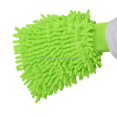 JH Double Sided Microfiber Car Cleaning Mitt Chenille Wash Glove Auto Detailing Towel for Car Care Cleaning