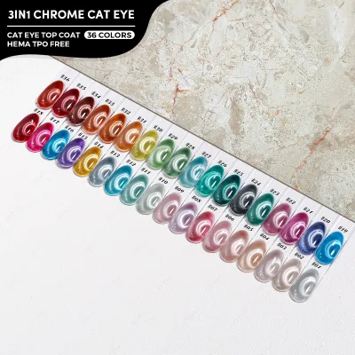 JTING Premiere 36Colors Chrome Cat Eye Gel Polish One Step Cat Eye Non Wipe Cat Eye Top Coat Tpo/hema Free OEM Wholesale Price