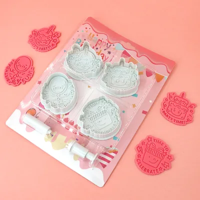 Multifunctional Plastic Birthday Cookie Cutter Decomposing Feature