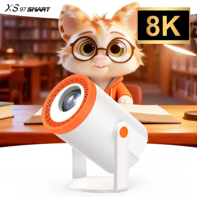 XS97 SMART TURN1 Compact Projector Android 14 1GB 8GB 8K Decoding Hardware Keystone for Resellers