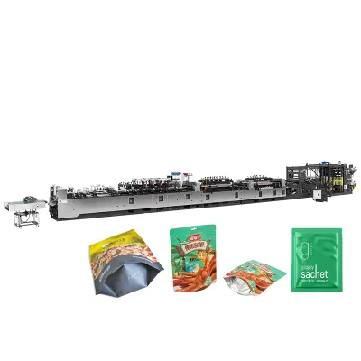 Lamination Material Candies Food Packaging Pouch with Zipper Stand up Pouch Making Machine