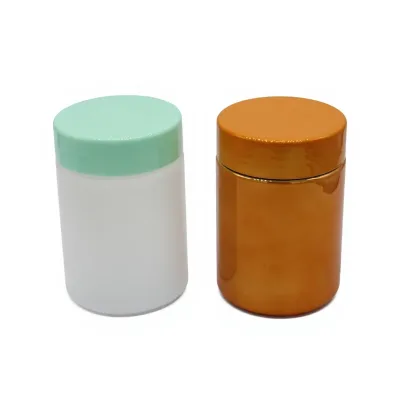600ml Bpa Free Recycled HDPE Milk Containers with Screw Cap Screen Printed ISO Certified Cosmetic Jars
