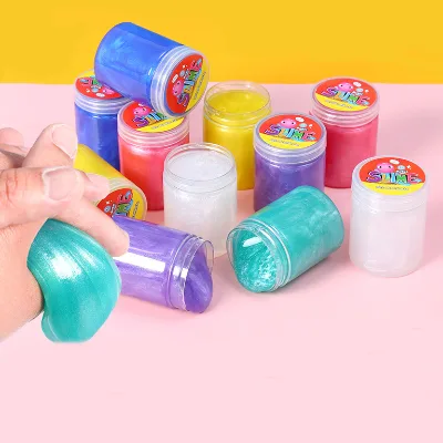 High Quality Non-toxic EN71 BSCI Certified Solid Color Slime Glitter Bright Liquid Eco-friendly Slime Plasticine for Kids