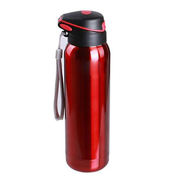 500ml sports vacuum flask with flip top & straw