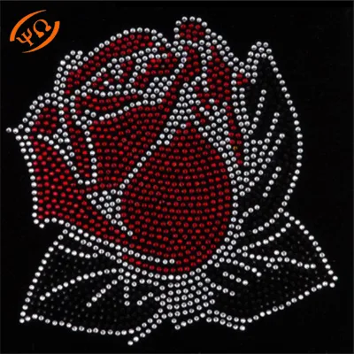 Hotfix Crystal Stone Flower Appliques for Women Clothing