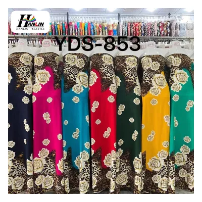 Hot Sale Competitive Price Inventory Position Print Viscose Fabric Spun Rayon Printed Ladies Skirt Fabric