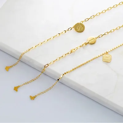 Luster Factory Price Sterling Silver Gold Plated Rhodium Plated Zircon Charm Bracelets Gift Jewelry