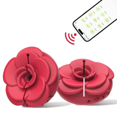 Camellia Breast Clamp Vibrating Female Masturbator APP Control Chest Emotion Breast Massager Adult Sex Toys for Women Couples