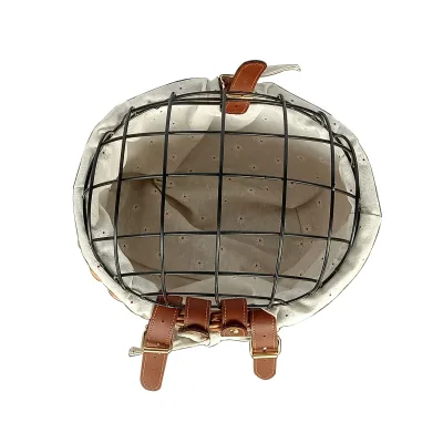 2026 Factory Hot Selling OEM Color Wicker Bike Basket Safety Carry Pet Dog Retro Rattan Bike Bicycle Basket with Leather Handle