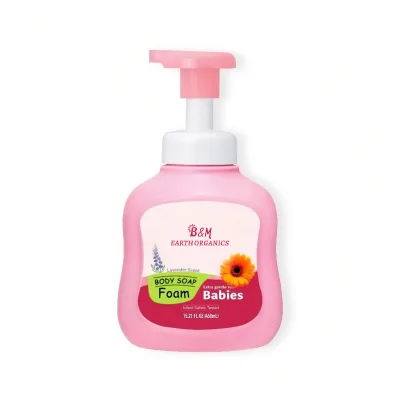 Organic Foam Soap Sensitive for children liquid body care suitable for hands face and body Certified Organically Grown