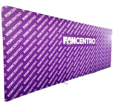 Custom Logo Printed Aluminum Thermal Transfer Printing Pennant Style Step Repeat Trade Show Display Backdrop Media Wall Banner