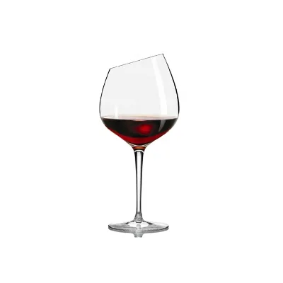 Best Quality Long Stem Angled Rim Red Wine Glasses in Glass