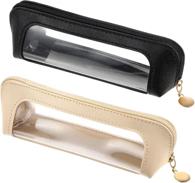 Makeup Brush Storage Bag - Best-selling Travel-sized Hand-held Transparent Makeup Bag with Large Capacity Brush Compartment