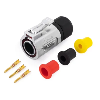 JRready Heavy-Duty Industrial Aviation Standard Waterproof Power Plug CP20 Soldering Circular Receptacle 2-Mounting Holes IP68
