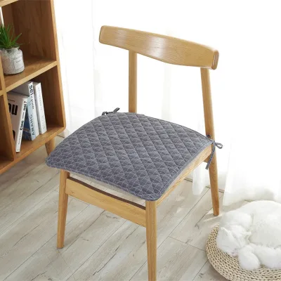 Yarn-dyed All-cotton Plaid Square Office Chair Cushion Polyester Fiber Filling Cross-border Wholesale Stock