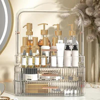 Double-deck Transparency Makeup Organizer Storage Box Storage Box Makeup Organizer for Jewelry Cosmetic