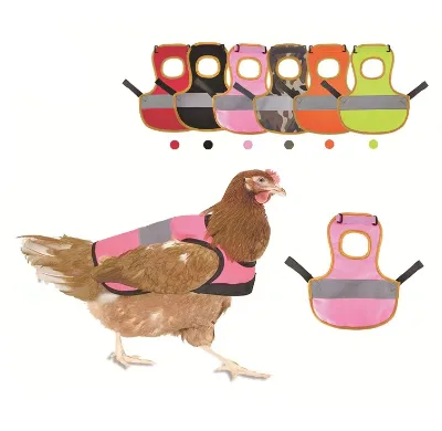 Waterproof Nylon Pet Duck Chicken Coat Vest Reflective Cape with Harness