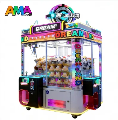 Luxury Golden House 4 Player Metal Claw Machine Durable Metal Cabinet Professional Arcade Game Crane Machine for Game Center