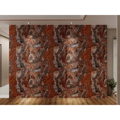 Factory Art Beautiful Sticker Decor Wall 3d Foam Marble Wall Sticker With Aluminum Foil