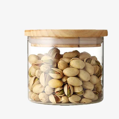Transparent Handmade Multifunction High Borosilicate Glass Food Nut Candy Jar Bulk Food Storage Jars Glass Borosilicate