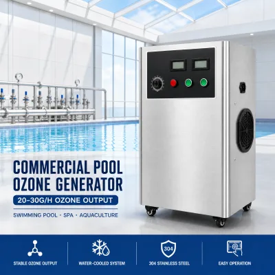 20g 30g 50g Small Scale Industrial Ozone Generator for Poultry Farm Drinking Water Disinfection with Integrated Pump